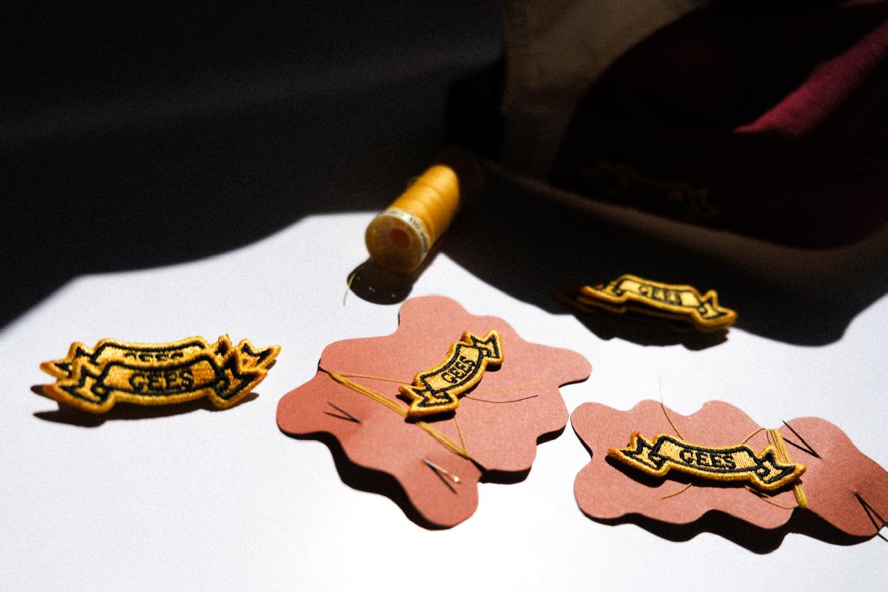 GEES badge + sewing kit